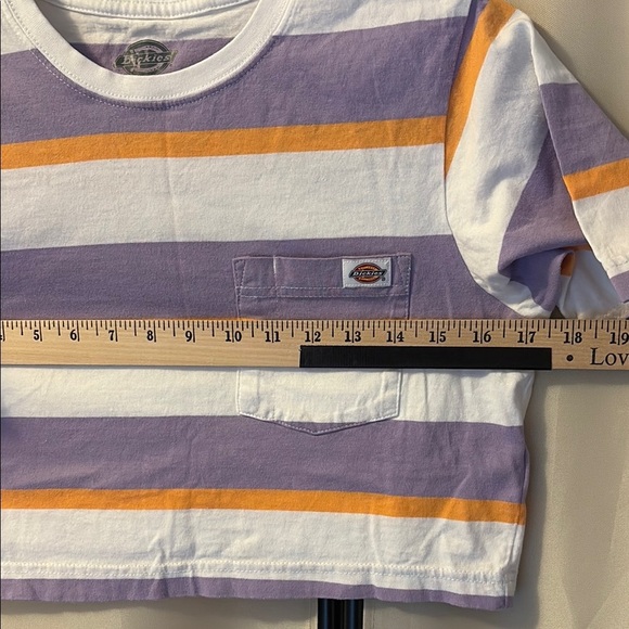 Dickies Purple and Orange Short Sleeve Tee with Retro Stripes - Picture 5 of 6